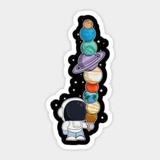 astronaut with ice cream Sticker